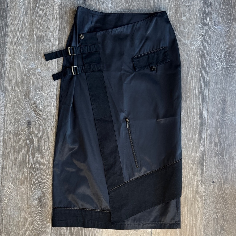 Black Women's Asymmetric Utility Skirt
